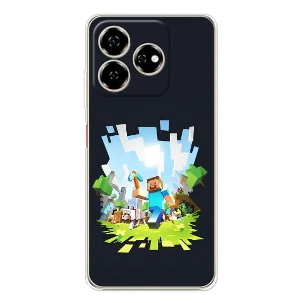 Чехол с принтом «персонажи Minecraft» для ZTE Nubia V60