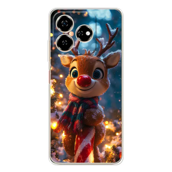 Чехол с принтом «Олень с шарфом» для ZTE Nubia V60