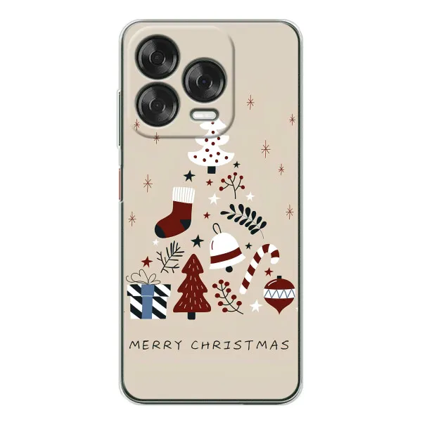 Чехол с принтом «Merry Christmas» для ZTE Nubia V70 Design