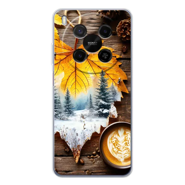 Чехол с принтом «Осенне-зимний кофе» для ZTE Nubia V70 Max