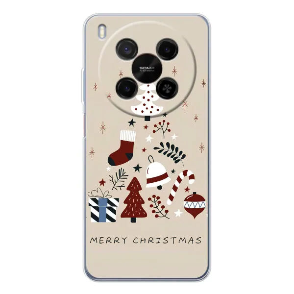 Чехол с принтом «Merry Christmas» для ZTE Nubia V70 Max