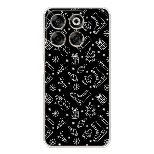 Чехол с принтом «Новогодний фон» для ZTE Nubia V70