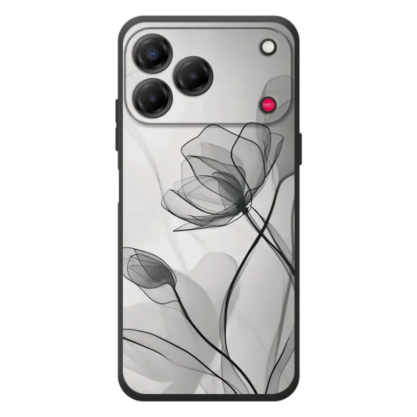 Чохол з принтом «Чорні квіти» для ZTE Nubia V80 Design