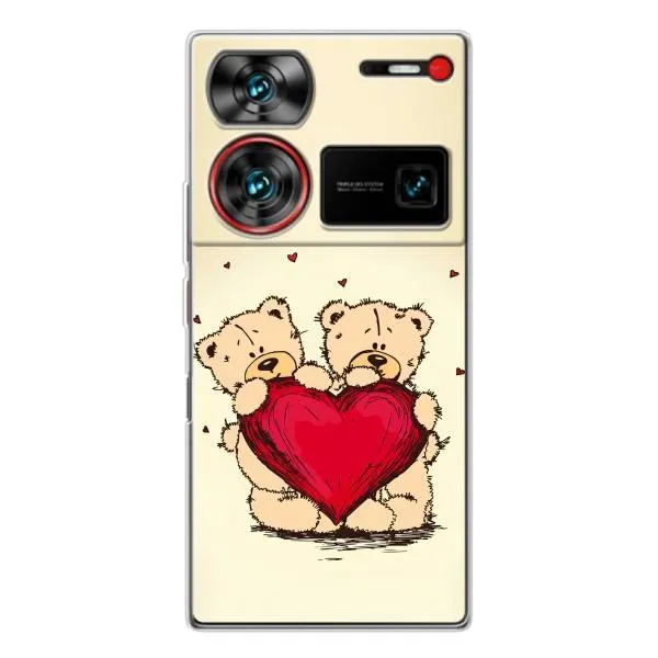 Чехол с принтом «Медвежонки» для ZTE Nubia Z60 Ultra