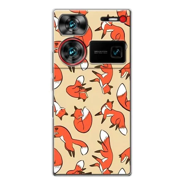 Чехол с принтом «Лисички» для ZTE Nubia Z60 Ultra