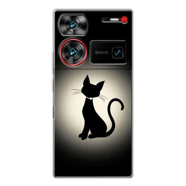 Чехол с принтом «Силуэт котика» для ZTE Nubia Z60 Ultra