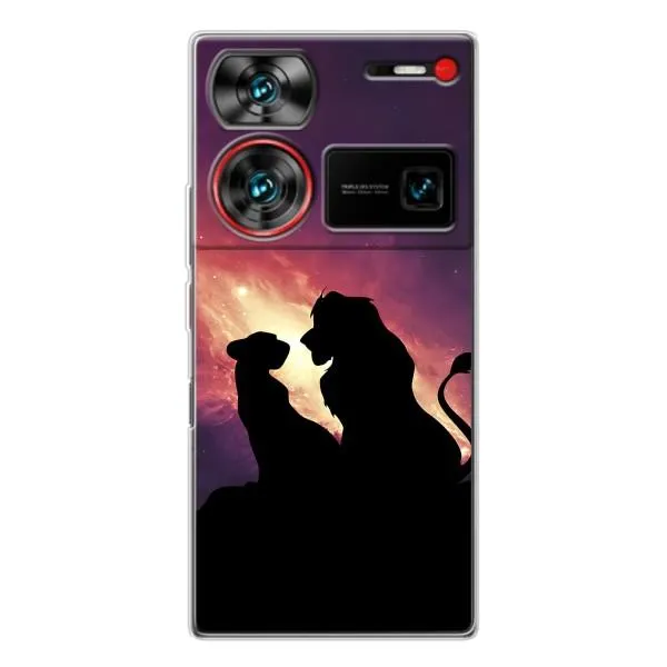 Чохол з принтом «Силует Сімба і Налу» для ZTE Nubia Z60 Ultra