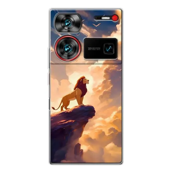 Чохол з принтом «Сімба на скелі» для ZTE Nubia Z60 Ultra