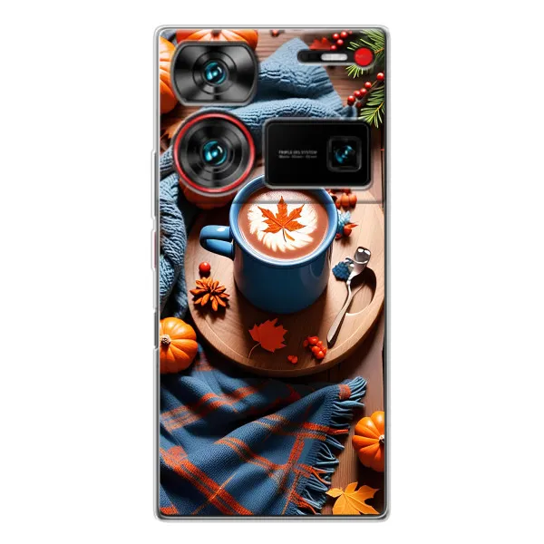 Чехол с принтом «Кофе и тыковки» для ZTE Nubia Z60 Ultra Чехол с принтом «Кофе и тыковки» для ZTE Nubia Z60 Ultra
