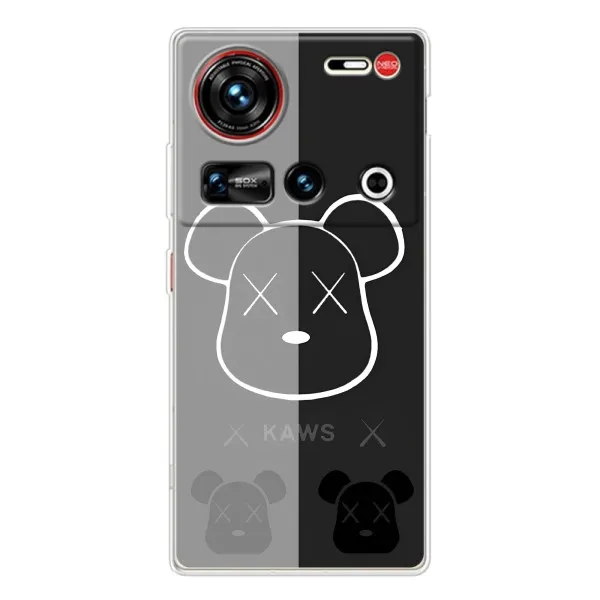 Чехол с принтом «БеарБрик глаза» для ZTE Nubia Z70 Ultra