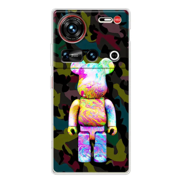 Чехол с принтом «Яркий Bearbrick» для ZTE Nubia Z70 Ultra