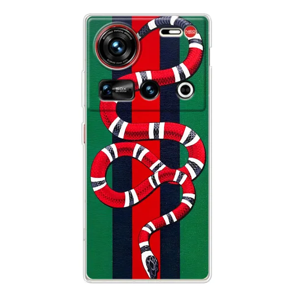 Чехол с принтом «Gucci змия» для ZTE Nubia Z70 Ultra Чехол с принтом «Gucci змия» для ZTE Nubia Z70 Ultra