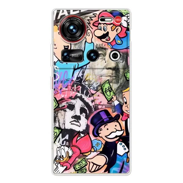 Чехол с принтом «Monopoly man» для ZTE Nubia Z70 Ultra