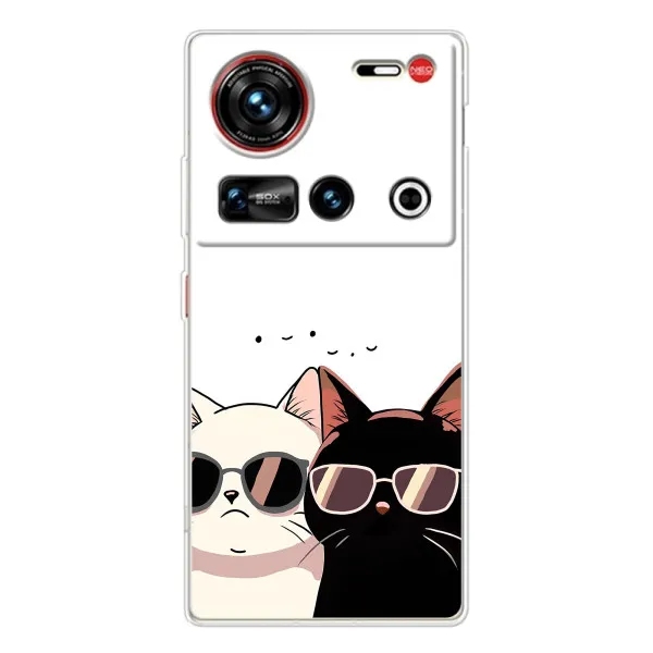 Чехол с принтом «Коты в очках» для ZTE Nubia Z70 Ultra