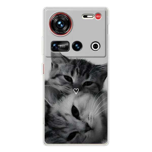 Чехол с принтом «Пара котов» для ZTE Nubia Z70 Ultra