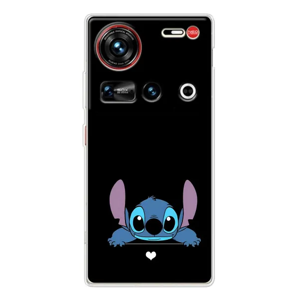 Чехол с принтом «Стич на черном» для ZTE Nubia Z70 Ultra