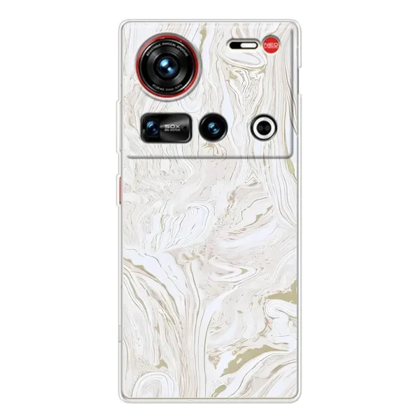 Чехол с принтом «Белый мрамор» для ZTE Nubia Z70 Ultra