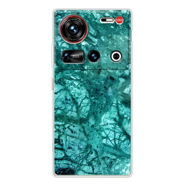 Чехол с принтом «Зеленый мрамор» для ZTE Nubia Z70 Ultra