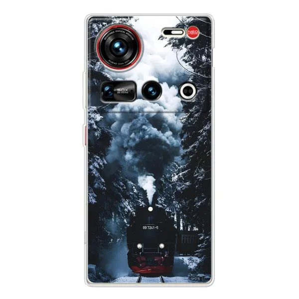 Чохол з принтом «Зимовий потяг» для ZTE Nubia Z70 Ultra