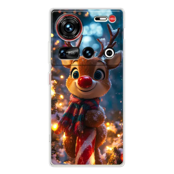 Чохол з принтом «Олень з шарфом» для ZTE Nubia Z70 Ultra