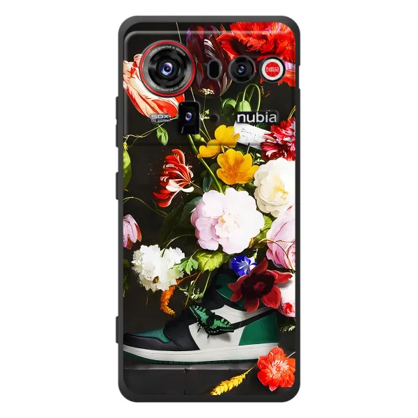 Чохол з принтом «Nike цветы» для ZTE nubia Z80 Ultra