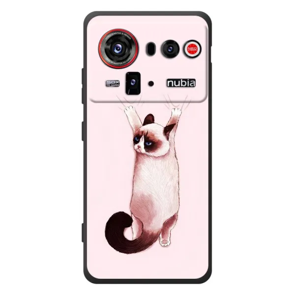Чохол з принтом «Котик падає» для ZTE nubia Z80 Ultra