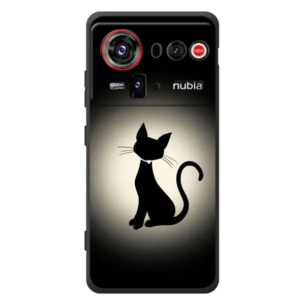 Чохол з принтом «Силует котика» для ZTE nubia Z80 Ultra