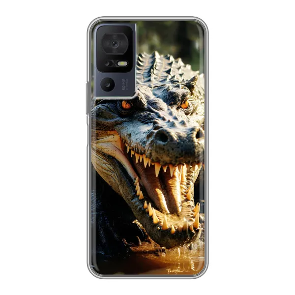 Чехол с принтом «Опасный крокодил» для ZTE nubia Z80 Ultra