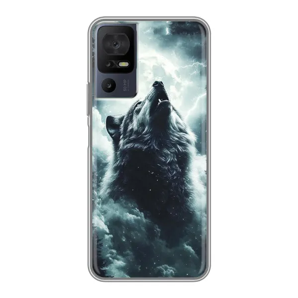 Чехол с принтом «Волк в облаках» для ZTE nubia Z80 Ultra