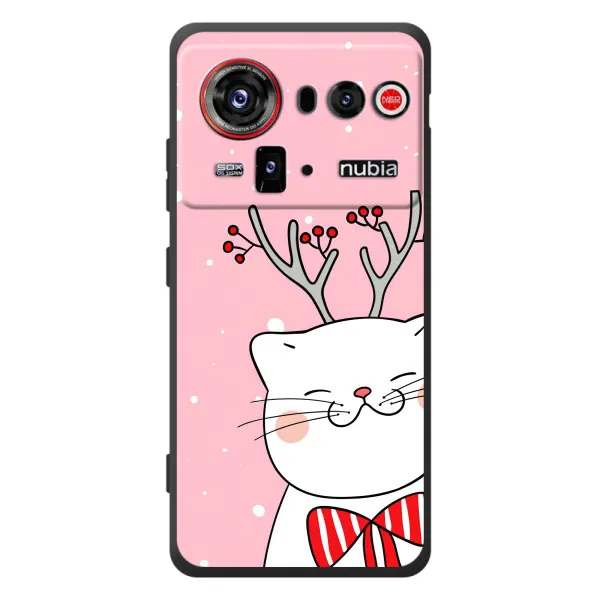 Чохол з принтом «Зимовий кіт» для ZTE nubia Z80 Ultra