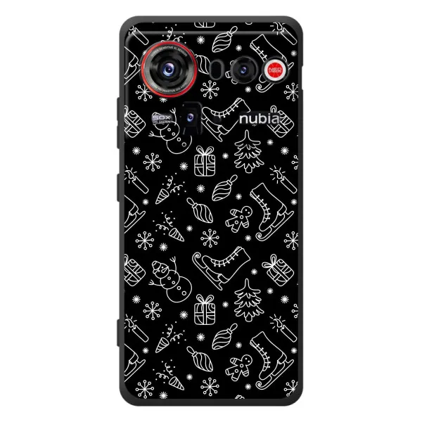 Чохол з принтом «Новорічний фон» для ZTE nubia Z80 Ultra