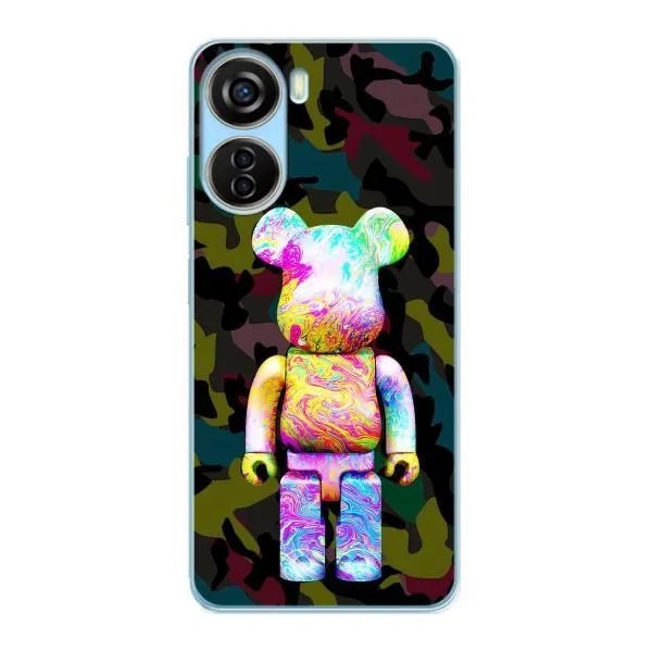 Чехол с принтом «Яркий Bearbrick» для ZTE V40 Design