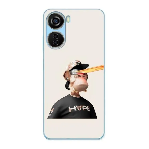 Чохол з принтом «мавпа NFT в окулярах» для ZTE V40 Design