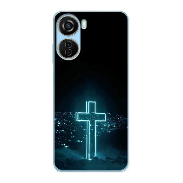 Чехол с принтом «Крест и город» для ZTE V40 Design
