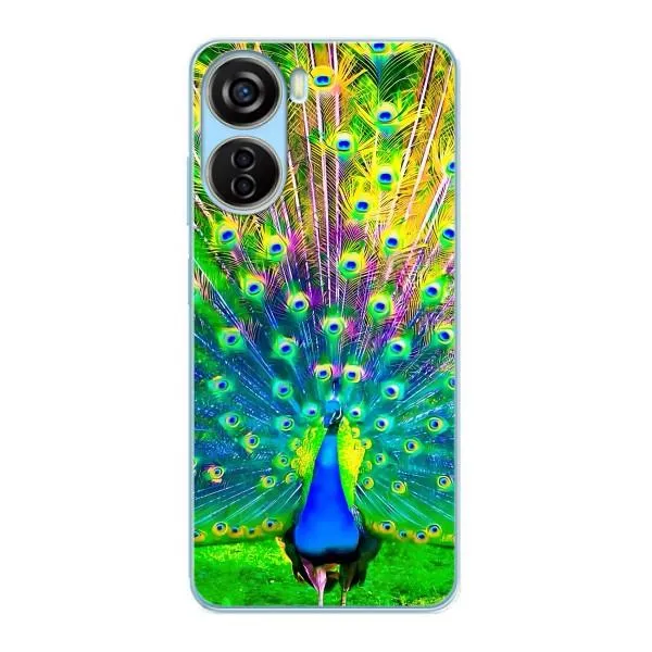 Чохол з принтом «Яскравий Павлин» для ZTE V40 Design