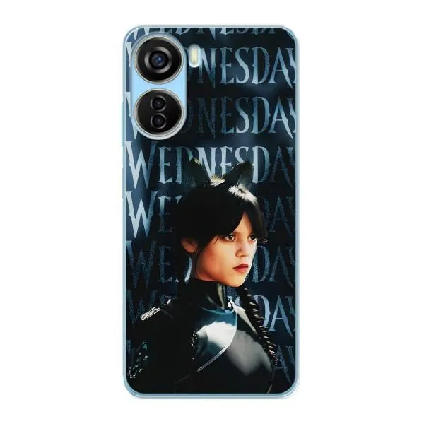 Чехол с принтом «Уэнздей кошка» для ZTE V40 Design