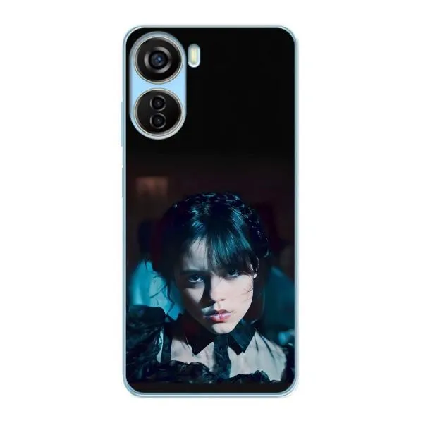 Чехол с принтом «взгляд Уэнздей» для ZTE V40 Design