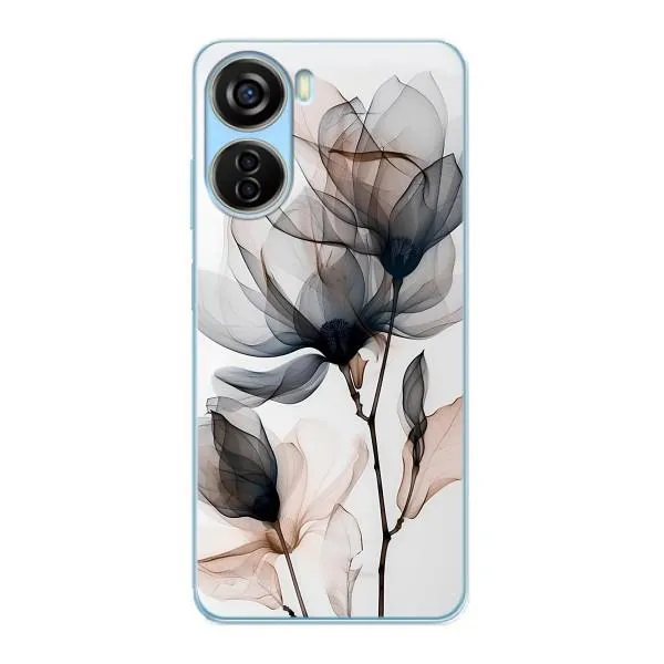 Чехол с принтом «Цветы на белом» для ZTE V40 Design Чехол с принтом «Цветы на белом» для ZTE V40 Design