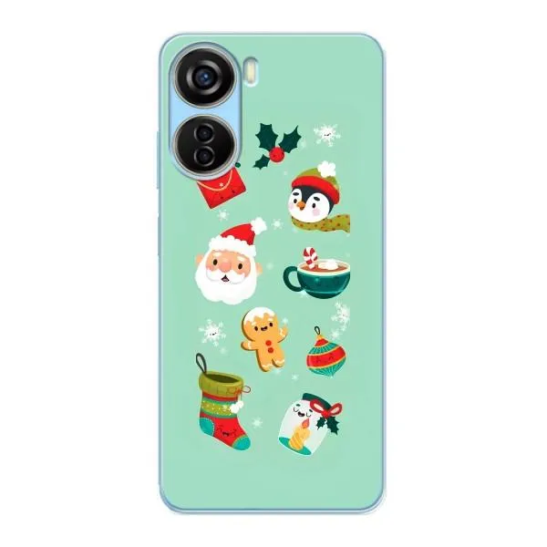 Чехол с принтом «Настроение НГ» для ZTE V40 Design
