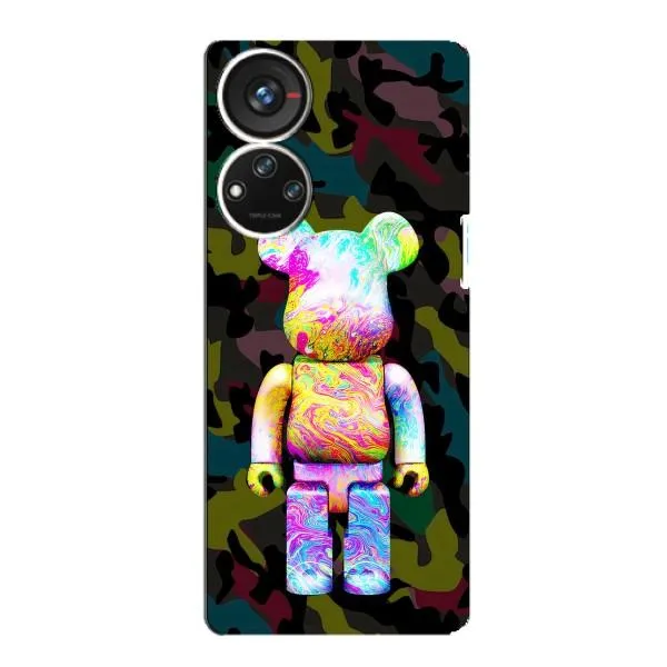 Чехол с принтом «Яркий Bearbrick» для ZTE Blade V40s