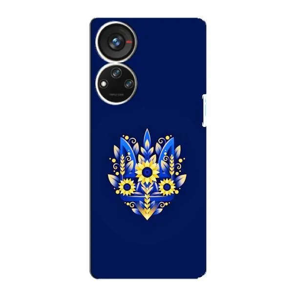 Чехол с принтом «Цветочный Герб» для ZTE Blade V40s