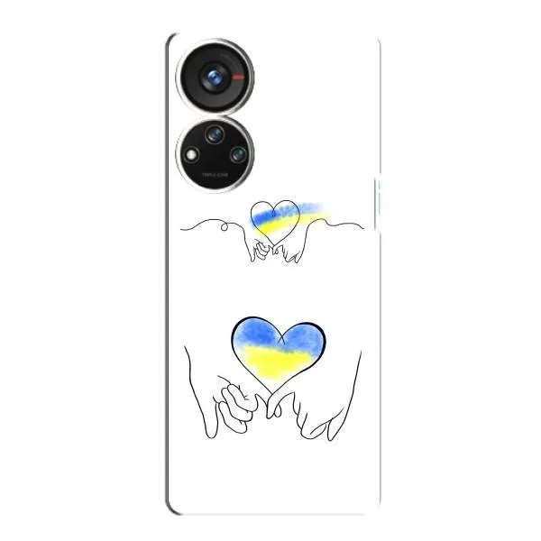 Чехол с принтом «Мир Украине» для ZTE Blade V40s
