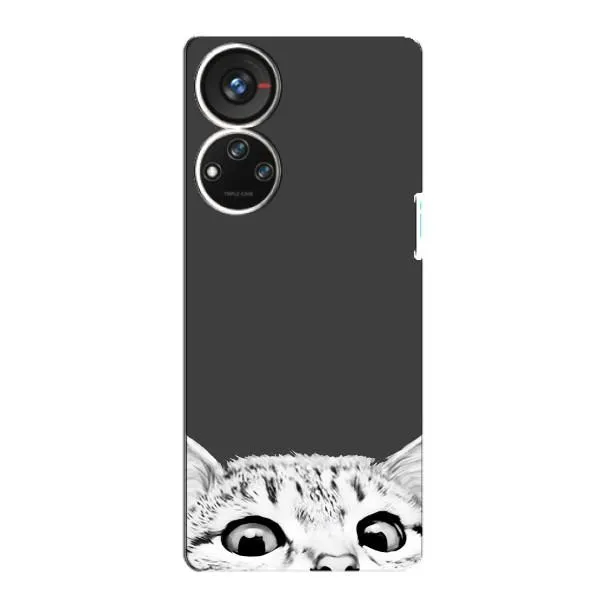 Чохол з принтом «Виглядає котик» для ZTE Blade V40s