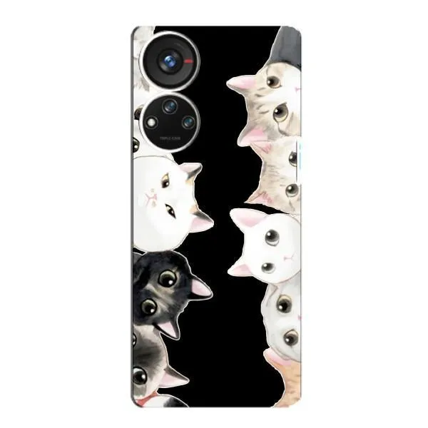 Чохол з принтом «Погляд котиків» для ZTE Blade V40s