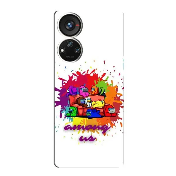 Чехол с принтом «Яркий АмонгАс» для ZTE Blade V40s