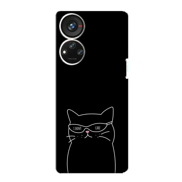 Чехол с принтом «Равнодушный кот» для ZTE Blade V40s