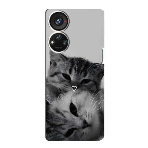 Чехол с принтом «Пара котов» для ZTE Blade V40s