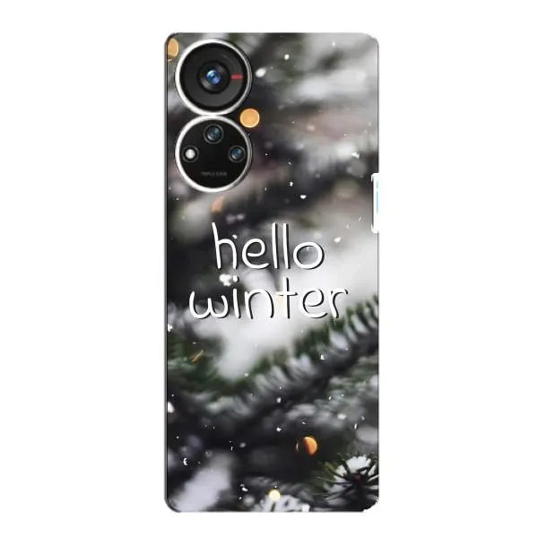 Чехол с принтом «Hello winter» для ZTE Blade V40s