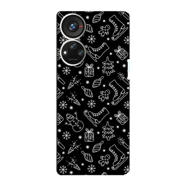 Чехол с принтом «Новогодний фон» для ZTE Blade V40s