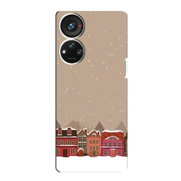 Чехол с принтом «Зимний город» для ZTE Blade V40s